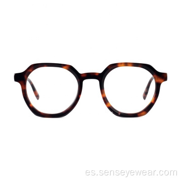 Spectacle Bisel Acetate Marco Gafas ópticas Mujeres Monturas